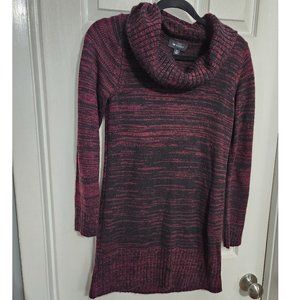 Marled cowlneck tunic sweater
